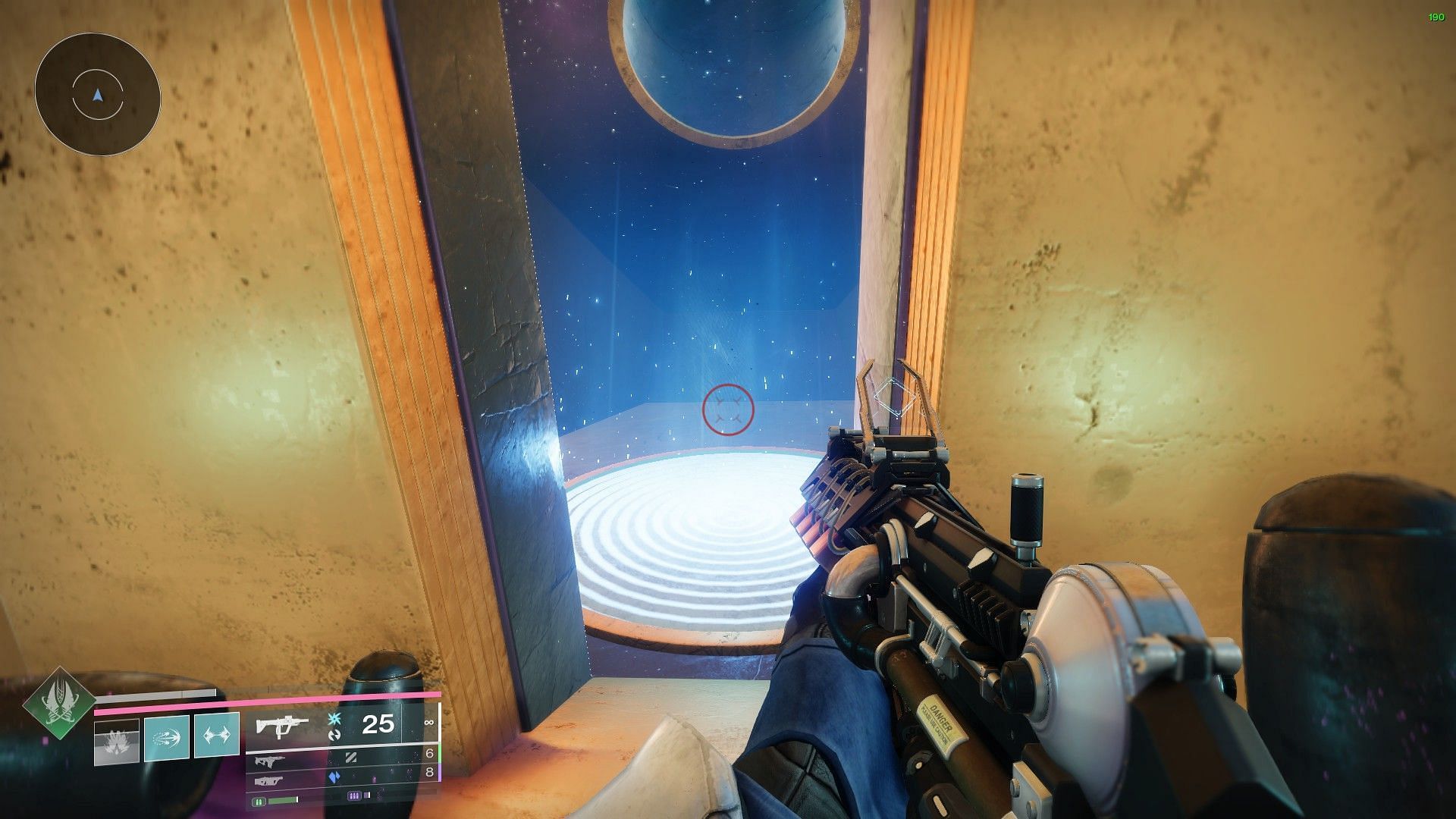 Entrance to the elevator inside the purple pillar (Image via Bungie)
